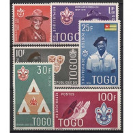 Togo 1961 Pfadfinderbewegung 313/18 A Postfrisch - Togo (1960-...)