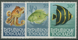 Togo 1964 Meerestiere Oktopus Petersfisch Kaiserfisch 395/97 Postfrisch - Togo (1960-...)