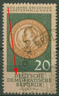 DDR 1960 Dredener Kunstsammlungen Mit Plattenfehler 791 F 47 Mit Sonderstempel - Variétés Et Curiosités