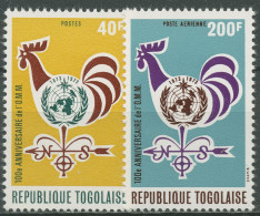 Togo 1973 100 Jahre Int. Meteorologische Organisation WMO 997/98 A Postfrisch - Togo (1960-...)