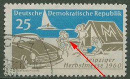 DDR 1960 Leipziger Herbstmesse Mit Plattenfehler 782 F 25 Mit Sonderstempel - Abarten Und Kuriositäten