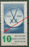 DDR 1960 Meißener Porzellan Mit Plattenfehler 775 F 49 Postfrisch - Plaatfouten En Curiosa