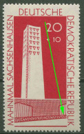 DDR 1960 Gedenkstätte Sachsenhausen Mit Plattenfehler 783 F 16 Postfrisch - Variétés Et Curiosités