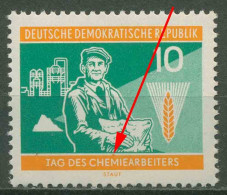 DDR 1960 Tag Des Chemiearbeiters Mit Plattenfehler 801 F 12 Postfrisch - Errors & Oddities