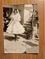 19590.  Fotografia D'epoca Donna Femme Sposa Aa '50 Italia - 10,5x7,5 - Anonymous Persons