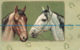 R672712 Two Horses. Misch. Stable Friends. Series No. 321 A. 1908 - Monde