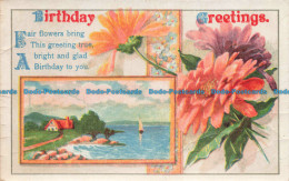 R672716 Birthday Greetings. Fair Flowers Bring This Greeting True. Postcard - Monde