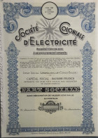 Société Coloniale D' Electricité -  Leopoldville - 1947 - Part Sociale  - Unissued - Afrique