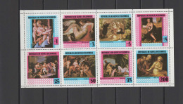 Equatorial Guinea 1976 Paintings Correggio, Michelangelo, Rubens, Veronese Etc. Sheetlet MNH - Religieux