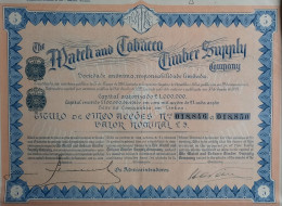 The Match And Tobacco Timber Supply Company - Lisboa - 1924 - 5£ - Altri & Non Classificati