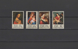 Fiji Islands 1995 Paintings Correggio, Titan, Rubens, Christmas Set Of 4 MNH - Religieux