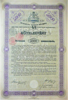Ville Capitale De Budapest - Oblig. De 5000 Couronnes 4% (1897) - Sonstige & Ohne Zuordnung