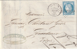 Lettre De Comines à Gérardmer LAC - 1849-1876: Classic Period