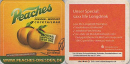 5003807 Bierdeckel Quadratisch - Gaststätte - Peaches, Dresden - Sous-bocks