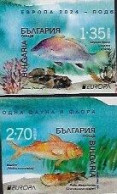 BULGARIA / BULGARIE /BULGARIEN - EUROPA-CEPT 2024 -"UNDERWATER FLORA And FAUNA"-SERIE De CARNET 2 V.- 4 LADOS SIN DENTAR - 2024