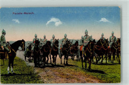 39805041 - Deutsche Dragoner Zu Pferde Beim Parademarsch Feldpost Erlangen - War 1914-18