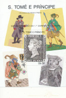 S Tomé E Príncipe - 1990 - First Courier Europe - Anniversary / One Penny Black  - MNH - São Tomé Und Príncipe