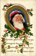CPA - Babbo Natale, Père Noël, Santa Claus - Rilievo, Relief, Embossed, Gaufré - VG - B077 - Kerstman