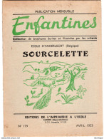 COLLECTION ENFANTINES 1953  - SOURCELETTE ECOLE D'ENDERLECHT -  BELGIQUE -  20X15 -  Très Bon état 16 Pages - 6-12 Ans