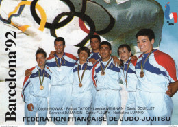 N° 45   PHOTO 9 X13 FAC SIMILE AUTOGRAPHE  DE    FEDERATION  FRANCAISE  DE JUDO BARCELONA 92 - Sportifs