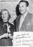 N°  16   PHOTO  9 X13 FAC SIMILE AUTOGRAPHE  DE   WALT DISNEY  ET SUZY  CARRIER - Acteurs & Toneelspelers