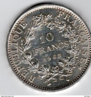 10 Francs  Argent  1968  état SUP - 10 Francs