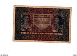 Billet   De 5000 Mareks  1920 - Polen