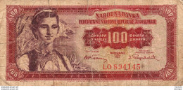 YOUGOSLAVIE 100 Dinara - Jugoslawien