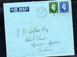 GREAT BRITAIN -1937 -  AIRMAIL COVER TO HASSA HEISSA , SUDAN  WITH BACKSTAMPS - Storia Postale