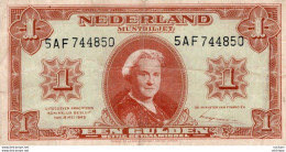 Billet - PAYS BAS - 1 Gulden - Nederland -   5 A F 744850  - Mai 1945 - Autres & Non Classés