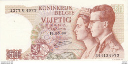 Belgique   50 Francs   1966  Ce  Billet  A Circulé Mais  Propre - 50 Francs