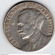 Monnaie -  CUBA - 50 Centarios Argent 1953  - Sup - Cuba