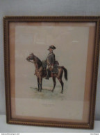 Litho   Sous Verre  -  Cavalier 1786 - 32 Cm Par 38  - 1 Kg - - Armi Da Collezione