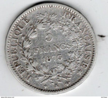 5 Francs Argent  Hercule  1873 K - 5 Francs