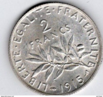 2 FRANCS   ARGENT  1915 SUP - 2 Francs