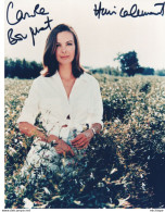 N°106 - AUTOGRAPHE   DEDICASSE DE CAROLE BOUQUET  - GRANDE  PHOTO   23X18 - Andere & Zonder Classificatie