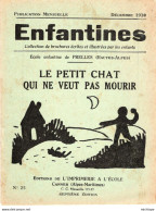 COLLECTION ENFANTINES 1930  -  LE PETIT CHAT QUI NE VEUT PAS MOURIR - ECOLE  DE PRELLES  -  HAUTES ALPES -  17X15 - - 6-12 Jaar
