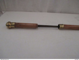 Canne  épée  Fut En Bambou  L 90 Cm  Lame  A 3 Pans Creux  48 Cm Poids 400 Gr - Armi Bianche
