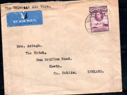 GOLD COAST - 1938 - IMPERIALAIRWAYS COVER TO DUBLIN   WITH BACKSTAMPS - Côte D'Or (...-1957)