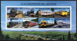 1998 Guinea Locomotives Of The World Minisheet (** / MNH / UMM) - Trenes