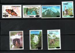 TANZANIA ,2020, MONKEY, ELEPHANT, MOUNTAINS,BUTTERFLY,   O/P Of NEW VALUE, 7v.MNH**NEW! - Other & Unclassified