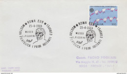 Italy 1984  Prehistoric Man, Human, Commemorative Postmark, "First European" - Préhistoriques