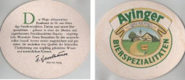 5002978 Bierdeckel Oval - Ayinger - Bräu Von Aying - Beer Mats