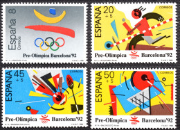 España Spain 1988 Juegos Olimpicos 1992  Barcelona'92  Mi 2844/47  Yv 2579/82  Edi 2963/66  Nuevo New MNH ** - Ete 1992: Barcelone