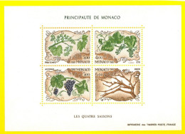 MONACO 1987 Foglietto For Season - Unused Stamps