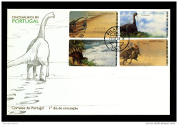 Portugal 2000:  Dinosaur, Prehistoric Animals, Paleontology, Palaeontology, FDC, ATM, SMD, Rare - Prehistorics