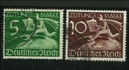 ● GERMANIA  3° REICH 1939 ● GIORNALI Portalettere ● N. 1 / 2 Usati ● Serie Completa ● Cat. ? € ️● Lotto N. 4667 ️● - Used Stamps