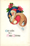 CPA - Babbo Natale, Père Noël, Santa Claus - Rilievo, Relief, Embossed, Gaufré - NV - B097 - Kerstman