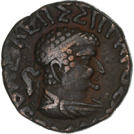 Royaume De Bactriane, Hermaios, Tétradrachme, Late 1st Century BC, Bronze, TTB+ - Greek