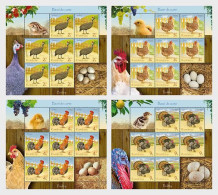 Romania 2023 - Poultry - Fauna - Sheetlets - Unused Stamps